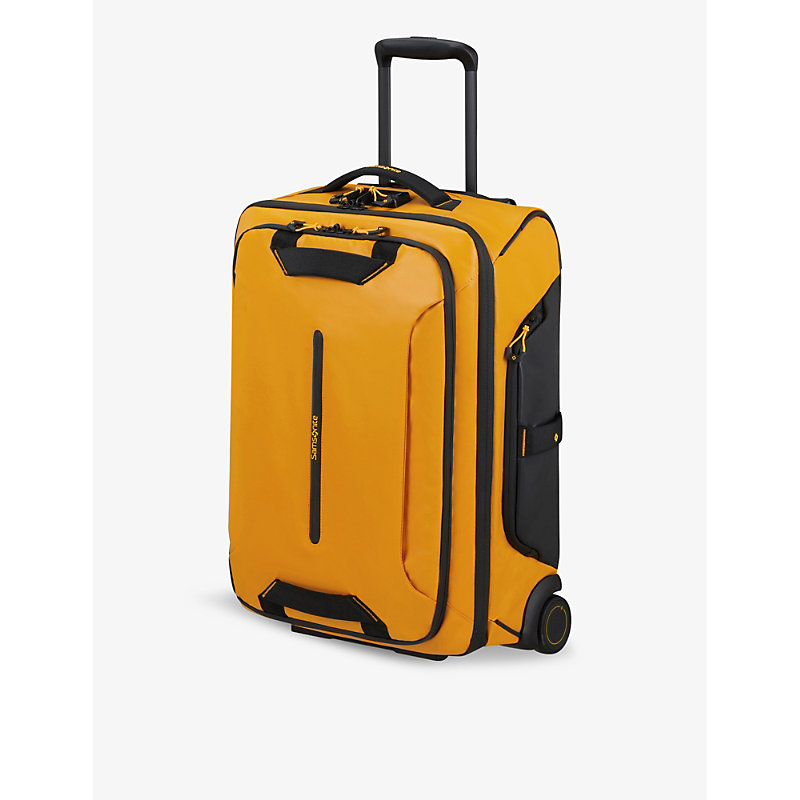 Shop Samsonite Yellow Ecodiver Duffle Two-wheel Recycled-polyester Suitcase 55cm