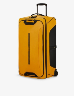 Shop Samsonite Yellow Ecodiver Duffle Two-wheel Recycled-polyester Suitcase 79cm