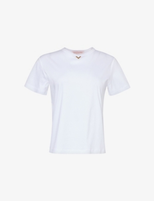 VALENTINO GARAVANI: Logo-plaque regular-fit cotton-jersey T-shirt