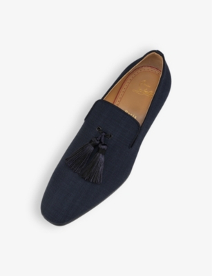 Shop Christian Louboutin Officialito Canvas Shoes In Marine