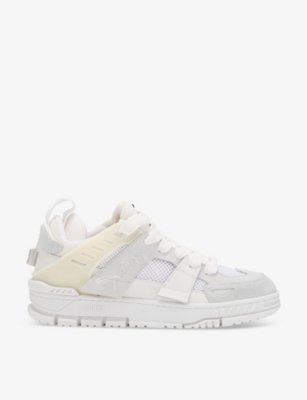 AXEL ARIGATO: Area Patchwork leather and recycled polyester mid-top trainers