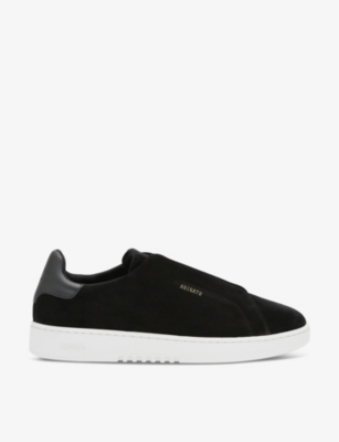 Shop Axel Arigato Mens Blk/white Dice Laceless Suede Low-top Trainers