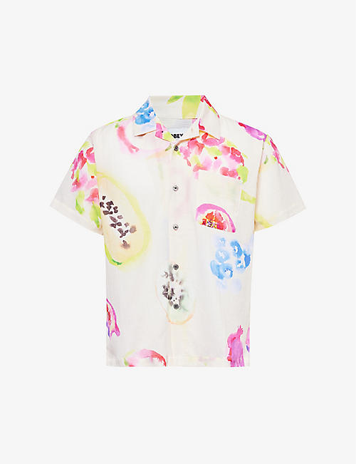 OBEY: Soft Fruits abstract-pattern cotton shirt