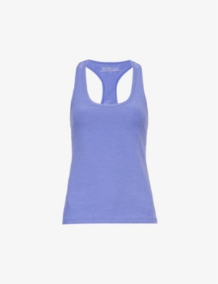 Shop Beyond Yoga Women's Indigo Heather Spacedye Racerbac Kstretch-jersey Top