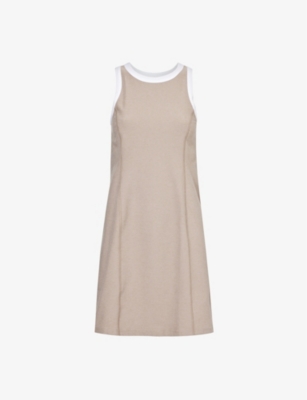 BEYOND YOGA: Spacedye Outlines contrast-trim stretch-woven mini dress