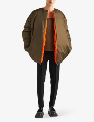 PRADA: Re-Nylon logo-plaque recycled-nylon down vest