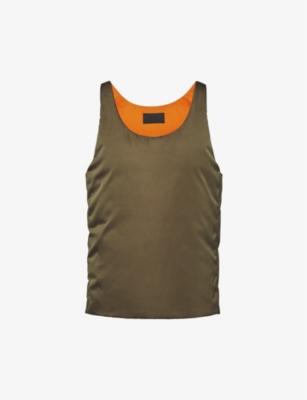 PRADA: Re-Nylon logo-plaque recycled-nylon down vest
