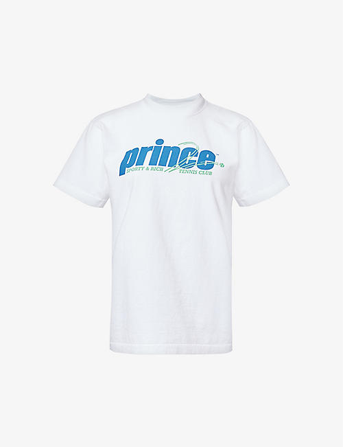 SPORTY & RICH: Sporty & Rich x Prince Rebound short-sleeve cotton-jersey T-shirt