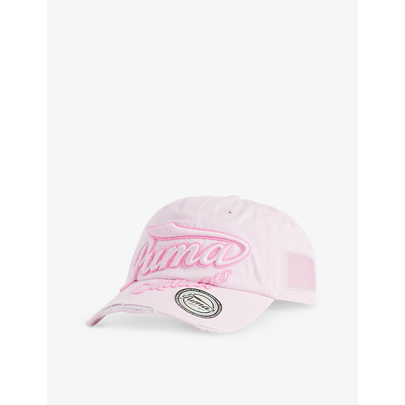 Ottolinger Womens Whisp Of Pink Puma X Brand-embroidered Cotton Cap