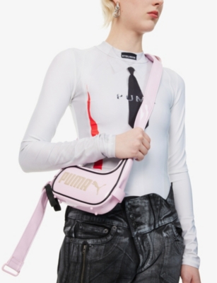 Shop Ottolinger Women's Whisp Of Pink Puma X Branded Faux-leather Shoulder Bag