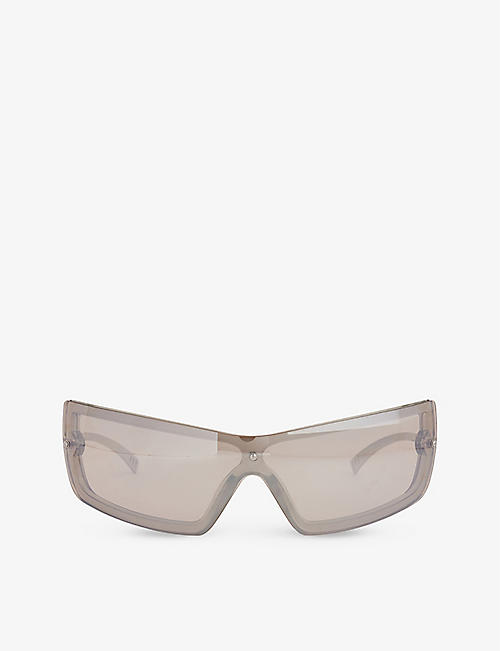 LE SPECS: The Bodyguard rectangle-frame polyethylene sunglasses