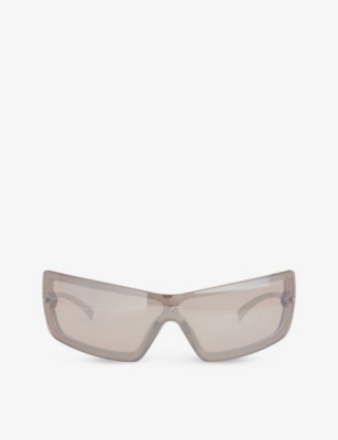 LE SPECS The Bodyguard rectangle-frame polyethylene sunglasses