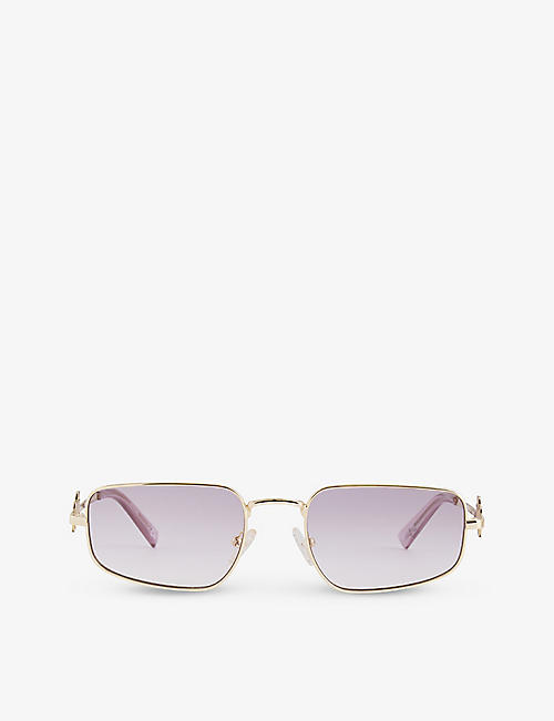 LE SPECS: Metagalactic recycled stainless steel reading sunglasses
