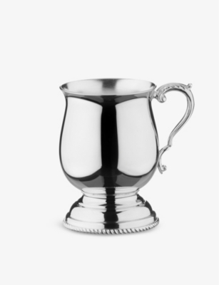 ARTHUR PRICE: Curved-handle silver-plated tankard 8.5cm