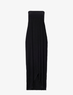Alaïa Alaia Womens Noir Alaia Slim-fit Bustier Knitted Midi Dress In Black