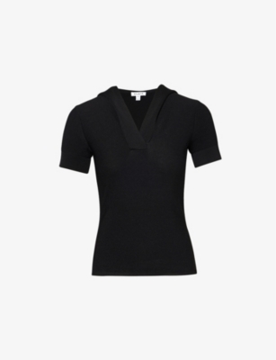 ALAIA: Slim-fit V-neck stretch-woven top