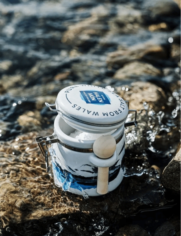 Halen Mon water colour sea salt jar 100g