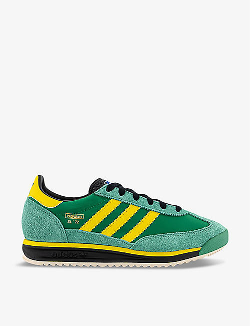 ADIDAS: SL 72 RS suede and mesh low-top trainers