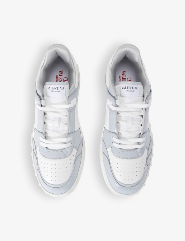 Freedots logo-print leather low-top trainers