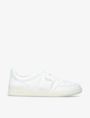 VALENTINO GARAVANI: Upvillage branded leather low-top trainers