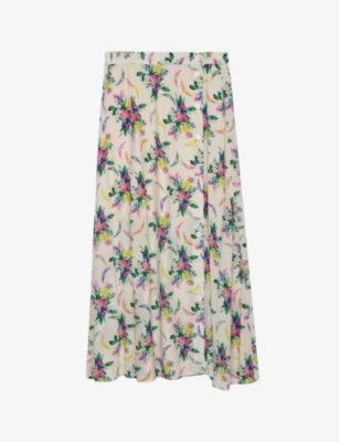 ZADIG&VOLTAIRE: June floral-print button-down woven midi skirt