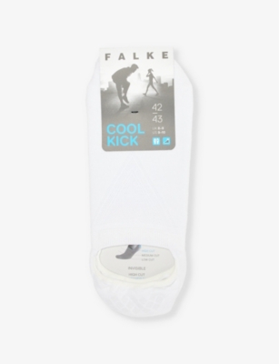 Falke Mens White Cool Kick Recycled Polyester-blend Knitted Socks