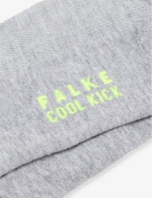 Falke Mens Light Grey Mel. Cool Kick Recycled Polyester-blend Knitted Socks In Light Grey Mel.