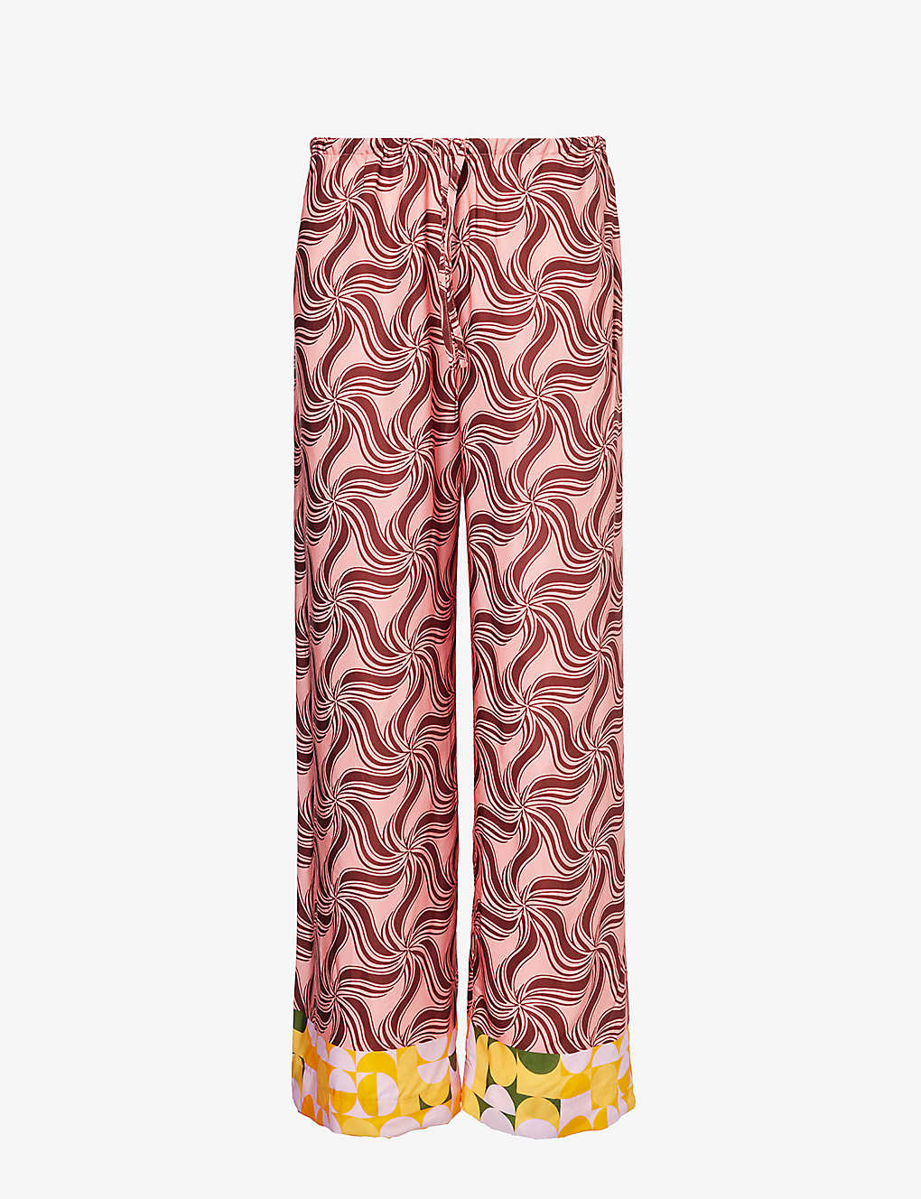 Dries Van Noten Womens Pink Puvis Wide-leg Satin Trousers