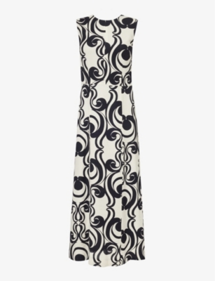DRIES VAN NOTEN: Dimia swirl-print woven maxi dress