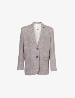 ANINE BING: Quinn relaxed-fit linen blazer