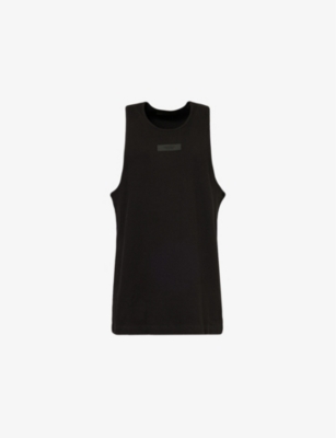 FEAR OF GOD ESSENTIALS: Brand-patch sleeveless stretch-cotton top