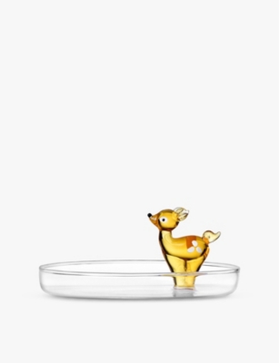 ICHENDORF: Red Apple Lonely Fawn glass saucer 14cm