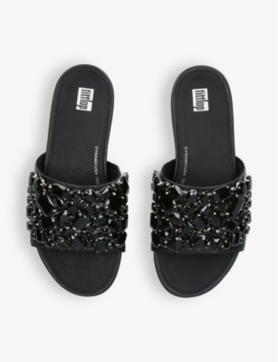 FITFLOP: Gracie jewel-embellished leather sandals