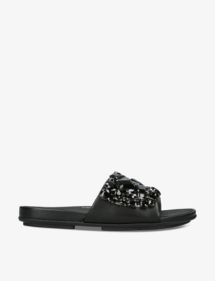 FITFLOP: Gracie jewel-embellished leather sandals