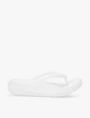 Shop Fitflop Relieff Pointed-toe Woven Slides In White