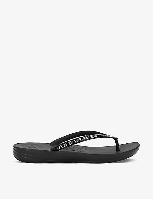 FITFLOP: IQushion Deluxe ergonomic leather slides