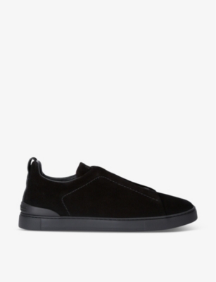 ZEGNA: Triple Stitch suede low-top trainers