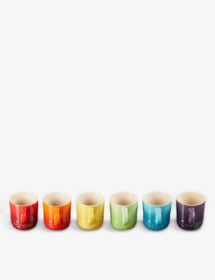 Le Creuset Rainbow Espresso Mug Stoneware Espresso Mugs Set Of Six