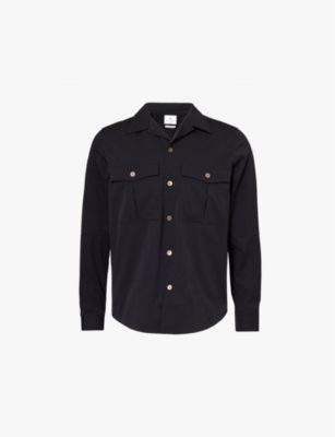 PS BY PAUL SMITH: Utility camp-collar regular-fit stretch-woven shirt