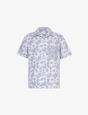 PS BY PAUL SMITH: Abstract-print relaxed-fit cotton-poplin shirt
