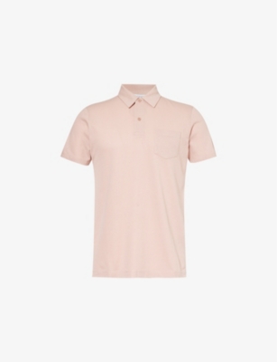 SUNSPEL: Riviera patch-pocket short-sleeve cotton polo shirt