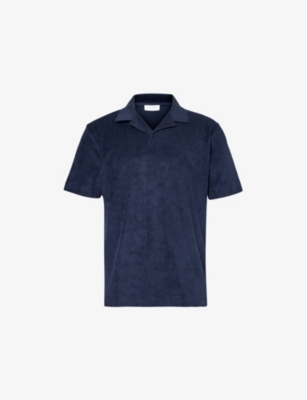 SUNSPEL: Regular-fit short-sleeve towelling cotton polo shirt