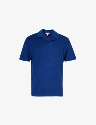 SUNSPEL: Regular-fit short-sleeve towelling cotton polo shirt