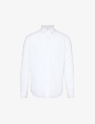 SUNSPEL: Curved-hem regular-fit linen shirt