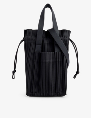 PLEATS PLEASE ISSEY MIYAKE: Pleated woven tote bag