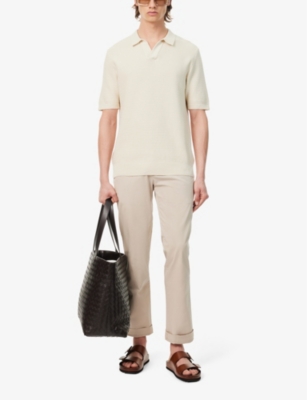 SUNSPEL: Spread-collar relaxed-fit cotton-knit polo shirt