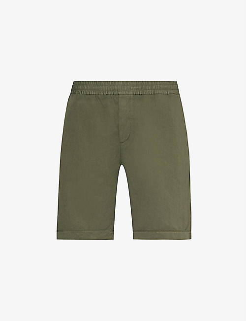 SUNSPEL: Elasticated-waist relaxed-fit cotton and linen-blend shorts