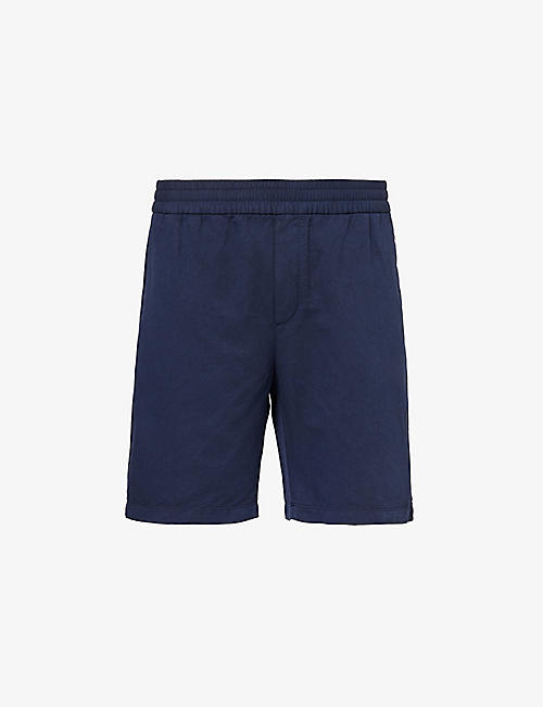 SUNSPEL: Elasticated-waist relaxed-fit cotton and linen-blend shorts