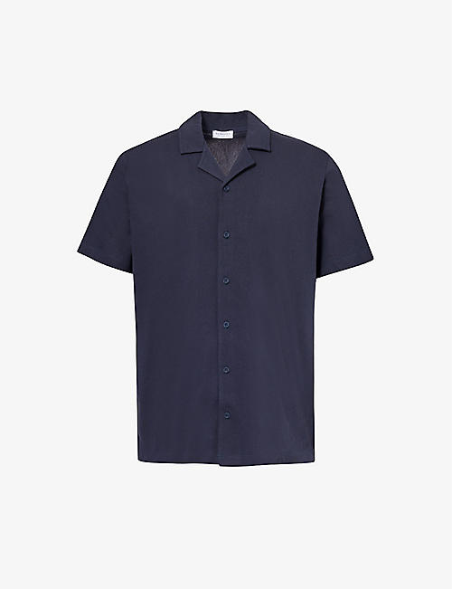 SUNSPEL: Spread-collar regular-fit cotton shirt