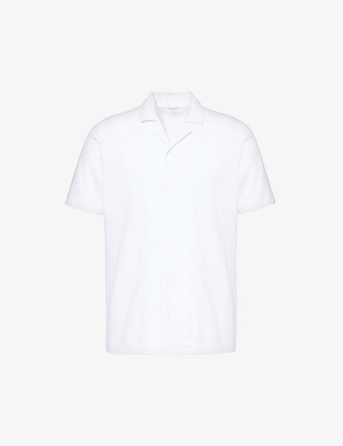 SUNSPEL: Spread-collar regular-fit cotton shirt